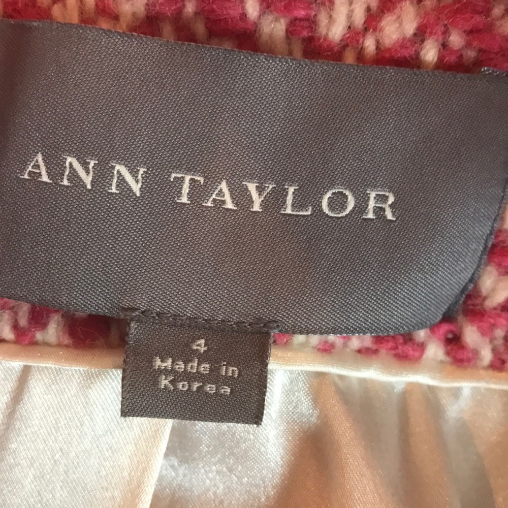 Ann Taylor Pink/ White Coat Size 4 - Picture 8 of 11